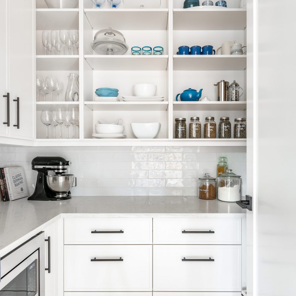 Cabico Custom Cabinets - Oak Bay Village pantry project – shelves view