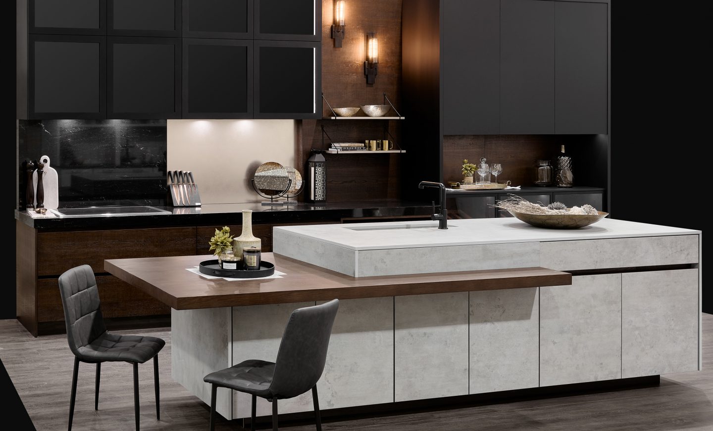 Elmwood Wood Cabinets Kitchen - KBIS 2019 kitchen project - overview