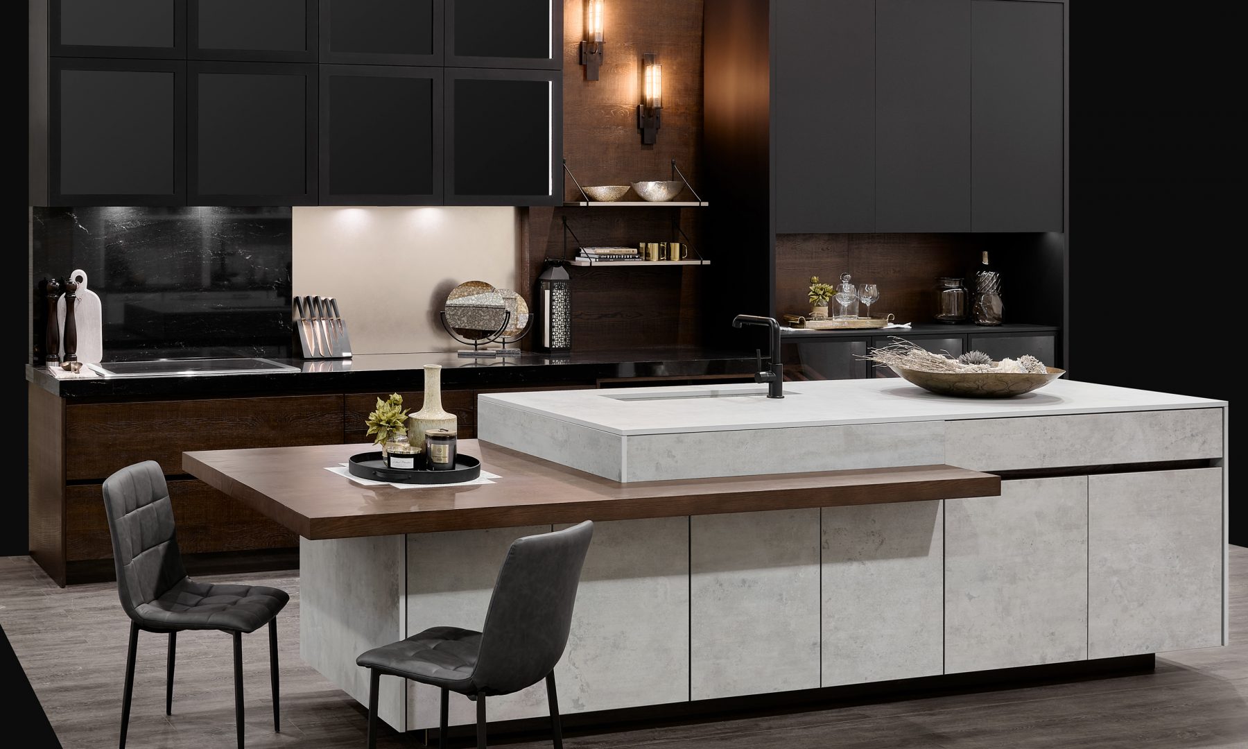 Elmwood Wood Cabinets Kitchen - KBIS 2019 kitchen project - overview