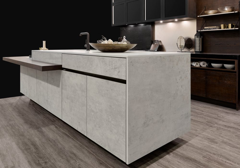 Elmwood Wood Cabinets Kitchen - KBIS 2019 kitchen project - kitchen island view